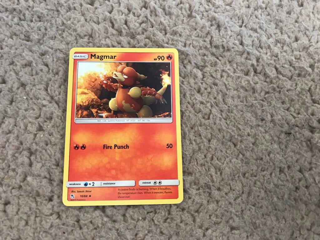 Pokémon kaart Magmar 10/68, Ophalen of Verzenden, Gebruikt, Losse kaart