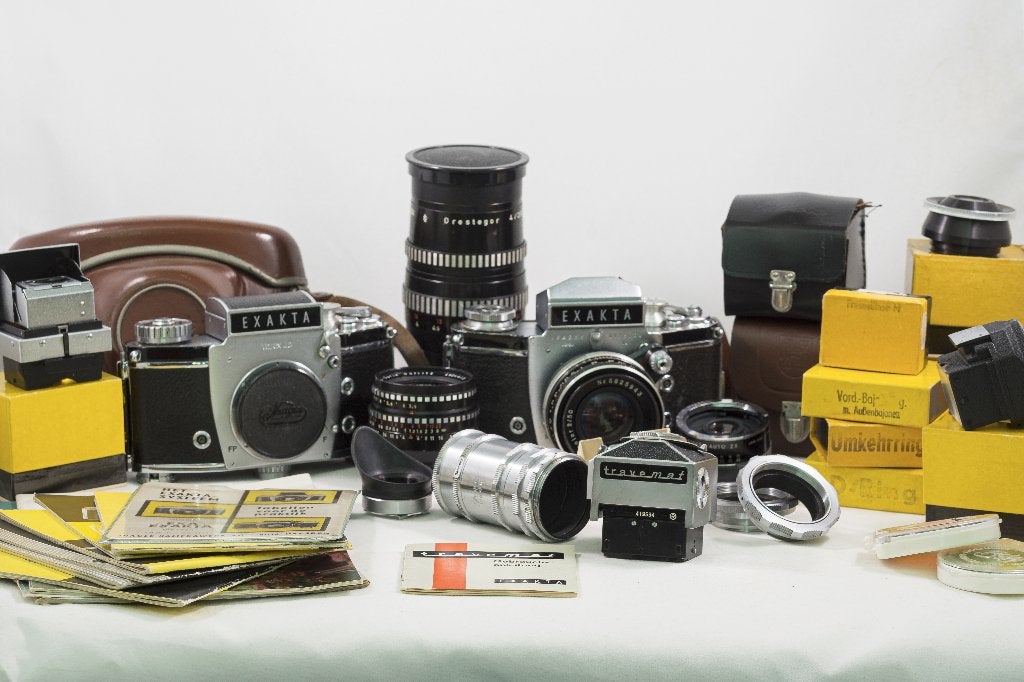 Ihagee Exakta Varex IIa & IIb camera + accessoires, Overige merken, Gebruikt, Overige typen, Ophalen of Verzenden