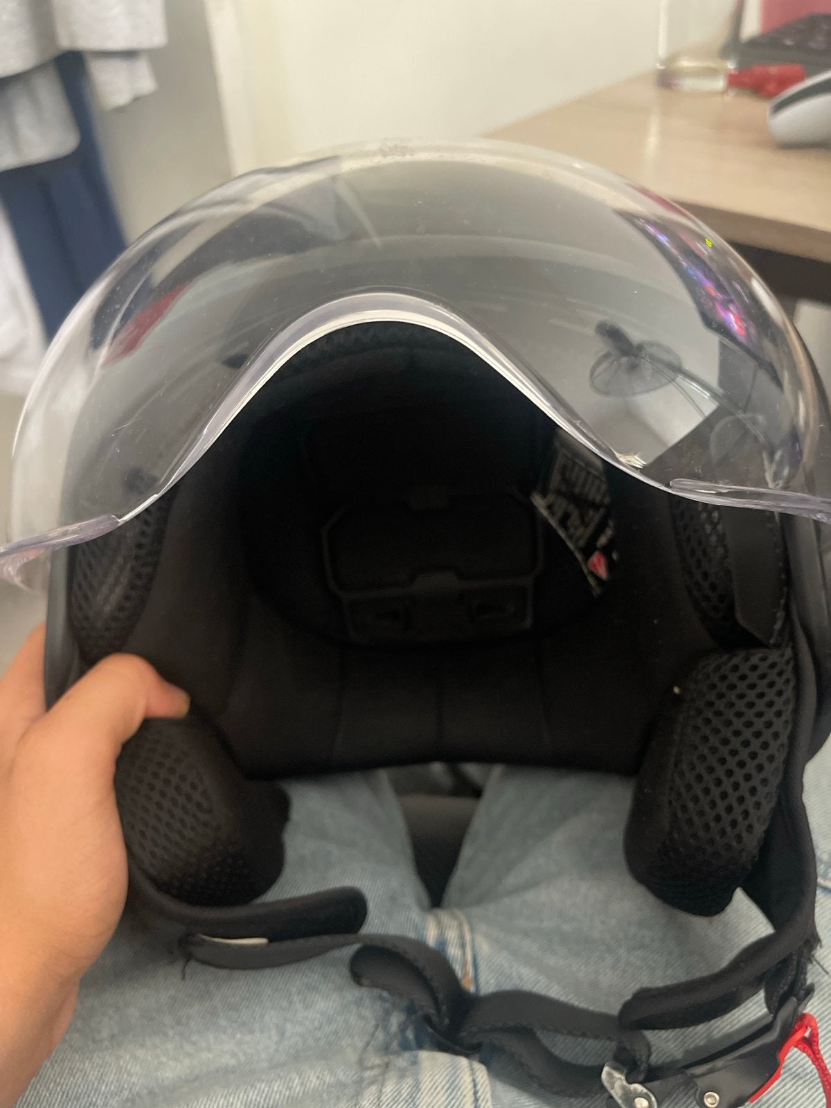 Vito Helmets Mat Zwarte Scooterhelm - Maat M, Ophalen of Verzenden, Zo goed als nieuw, Medium