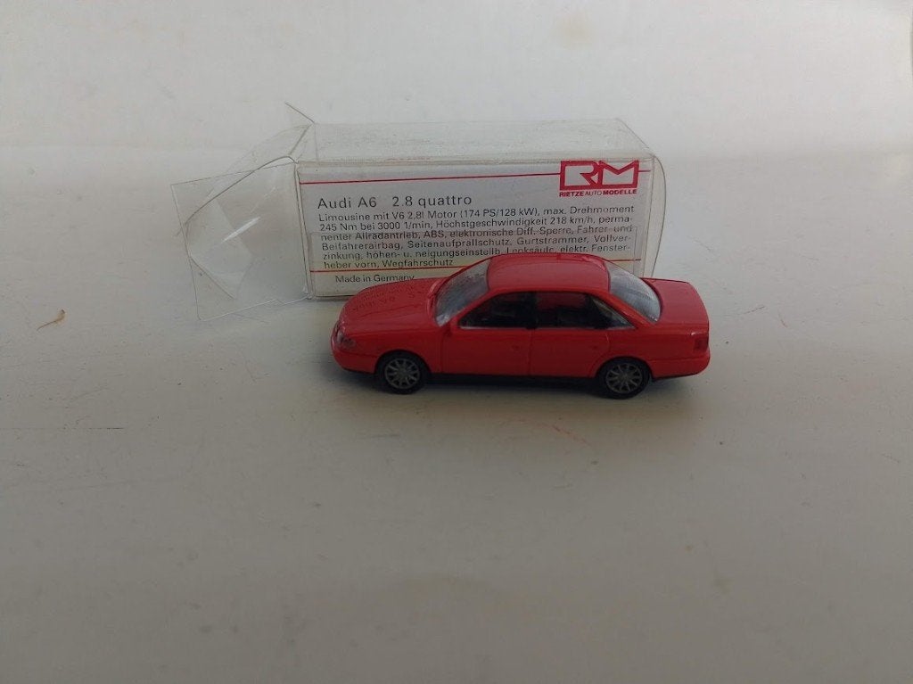 Audi A 6 Quattro rood, Rietze 1:87, dealerverpakking, Ophalen of Verzenden, Nieuw, Auto, Rietze