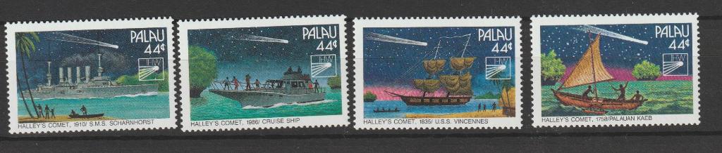TSS Kavel 900216 Palau  Pf minr 97-100 Halley, Postzegels en Munten, Ophalen, Postfris