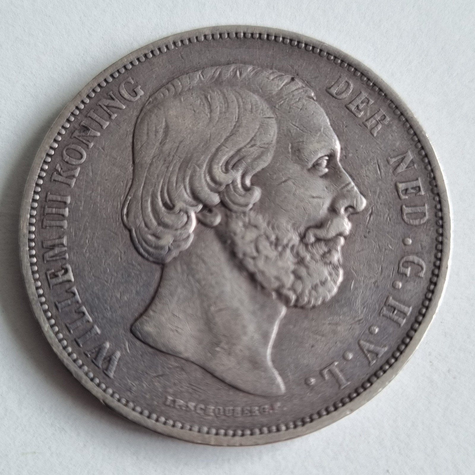 Zilveren Rijksdaalder 1869 Koning Willem III, Koning Willem III, Zilver, Ophalen of Verzenden, Losse munt