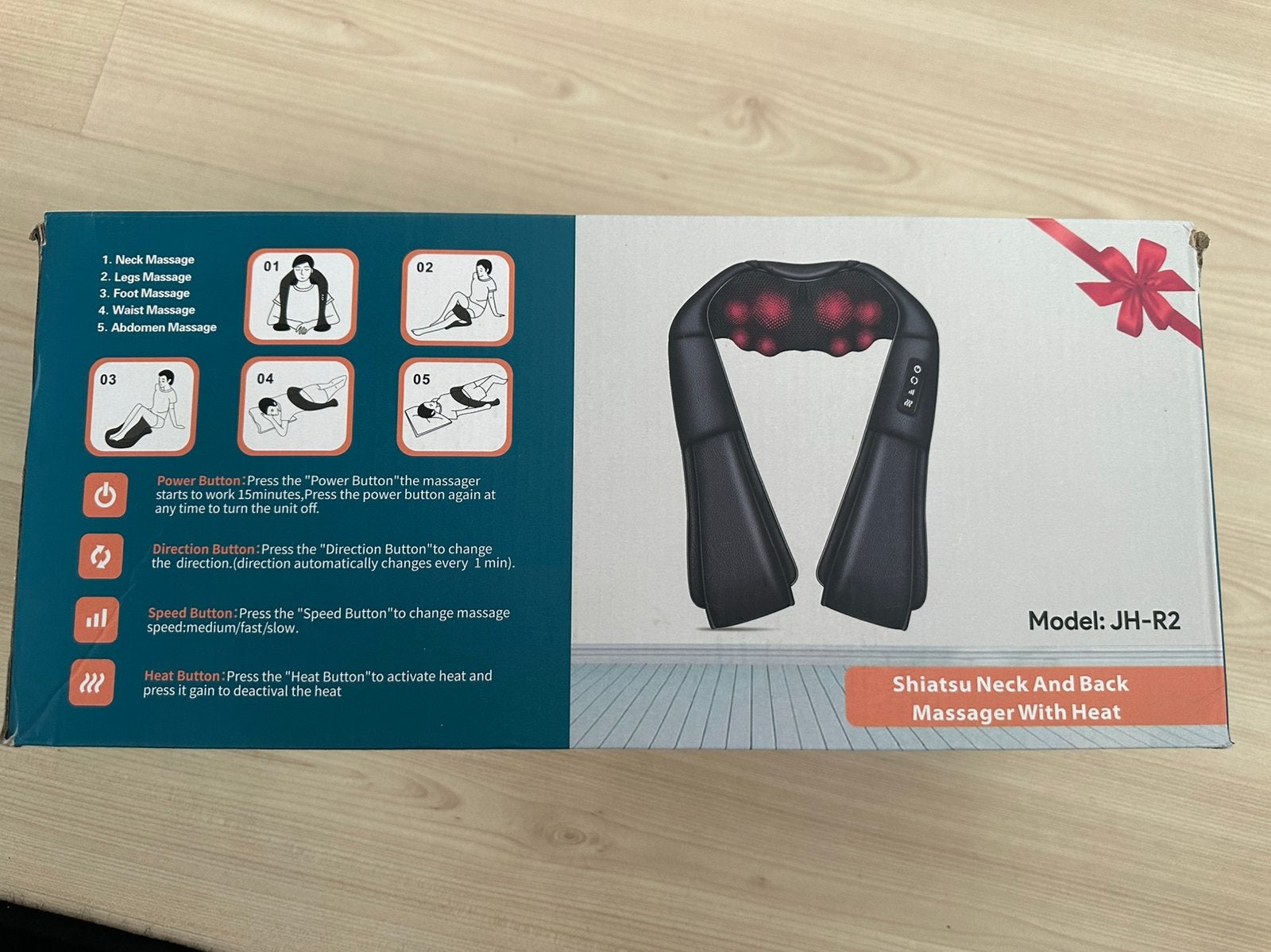 Shiatsu Nek- en Rugmassageapparaat met Warmte, Sport en Fitness, Massageproducten, Nieuw, Apparaat, Ophalen of Verzenden