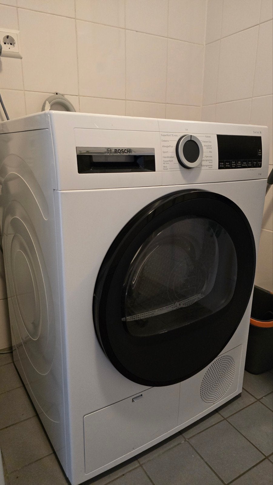 Bosch Serie 6 Wasdroger 8kg (slechts 5-6 keer gebruikt!), Ophalen, 6 tot 8 kg, Zo goed als nieuw, 85 tot 90 cm