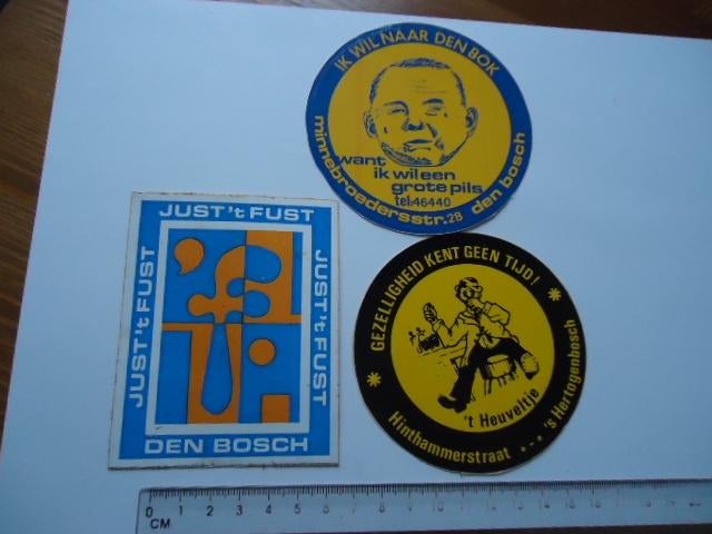 sticker oud Den Bosch cafe oeteldonk carnaval horeca bier, Verzenden, Zo goed als nieuw, Bedrijf of Vereniging