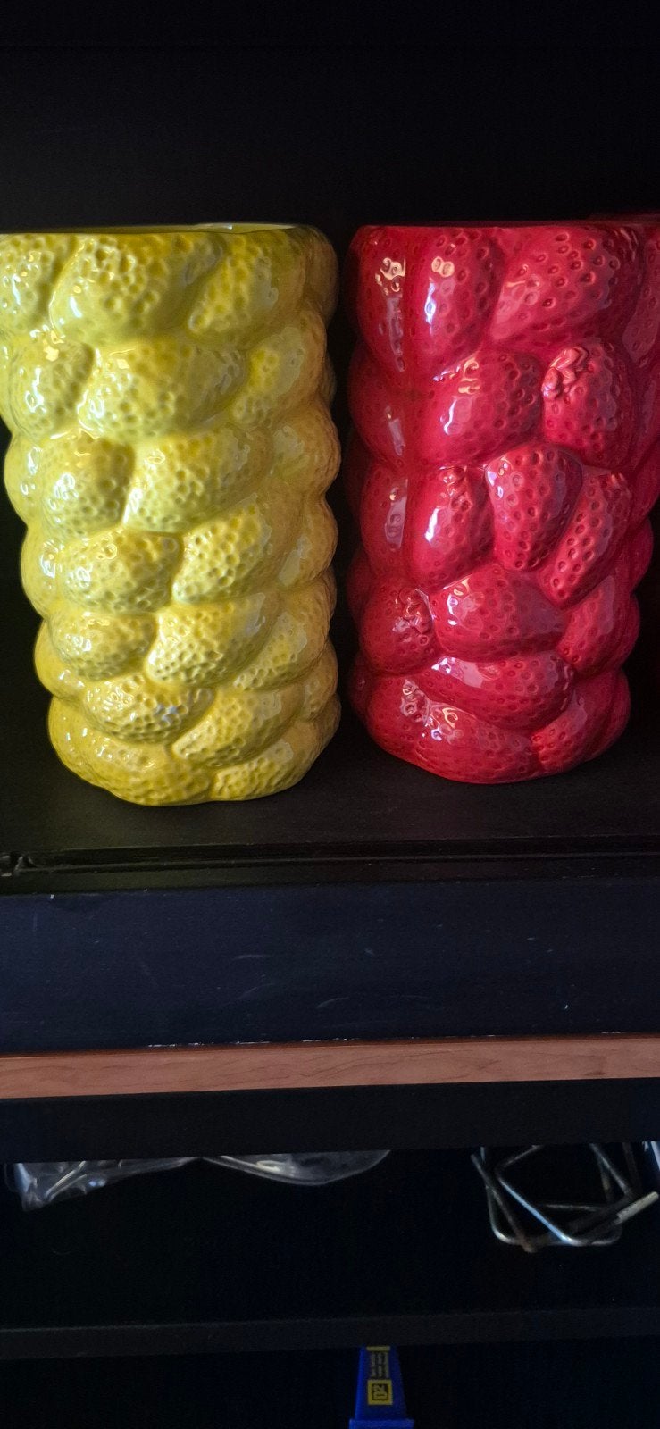 Aardbeien en citroen keramische vazen/potten, Ophalen of Verzenden