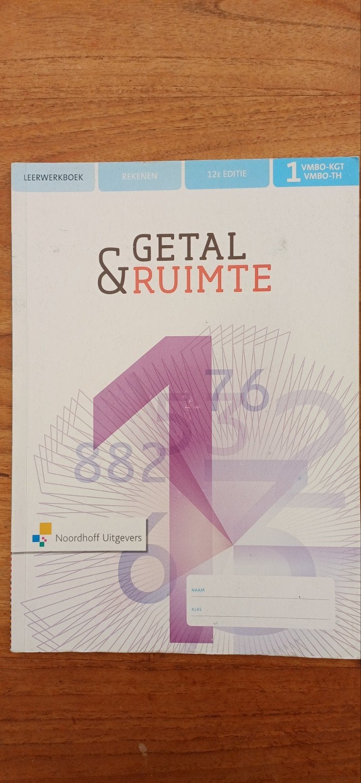 Getal & ruimte 12e ed 1VMBO-KGT/TH Leerwerkboek, Ophalen of Verzenden, Zo goed als nieuw