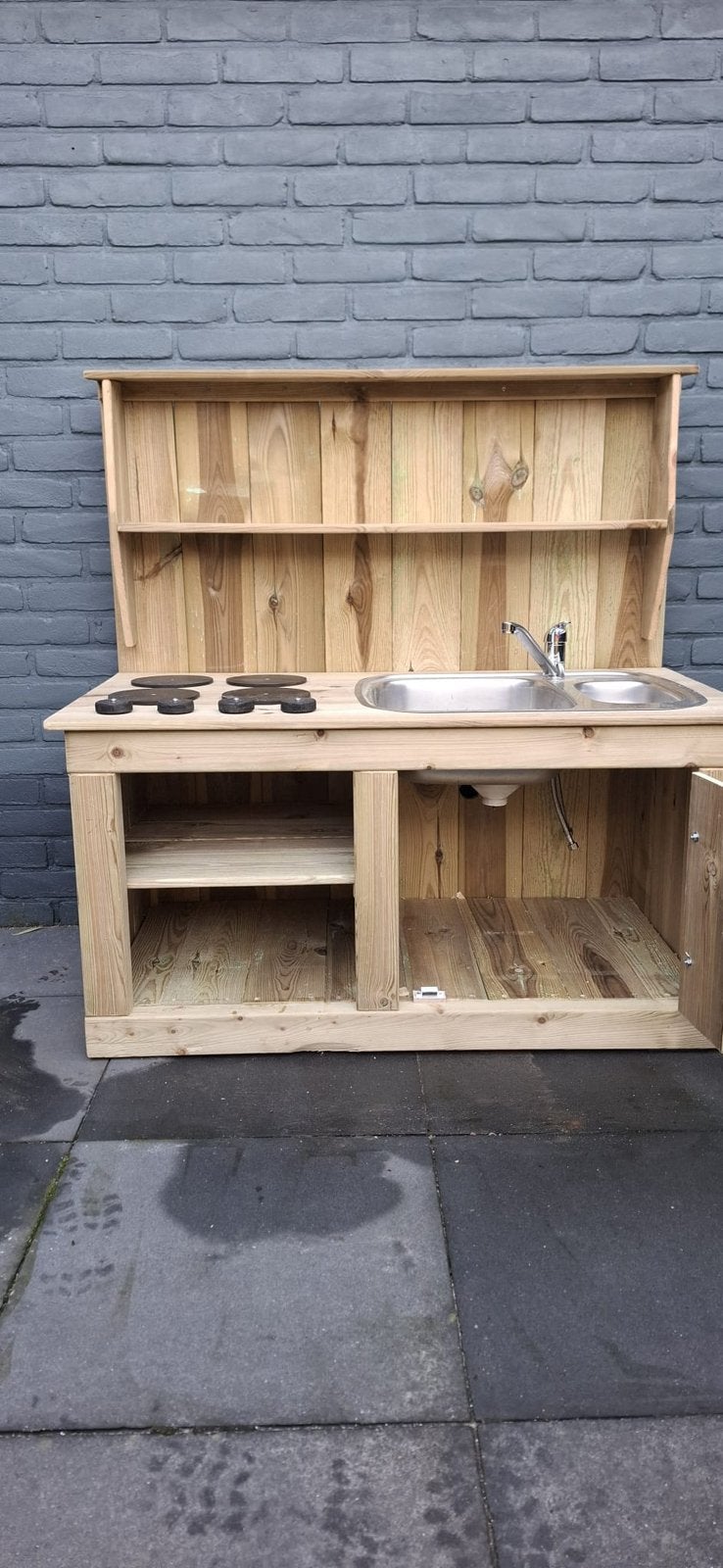 Modder speelkeuken voor bv kinderdagverblijf, Ophalen, Nieuw, Hout, Speelkeuken