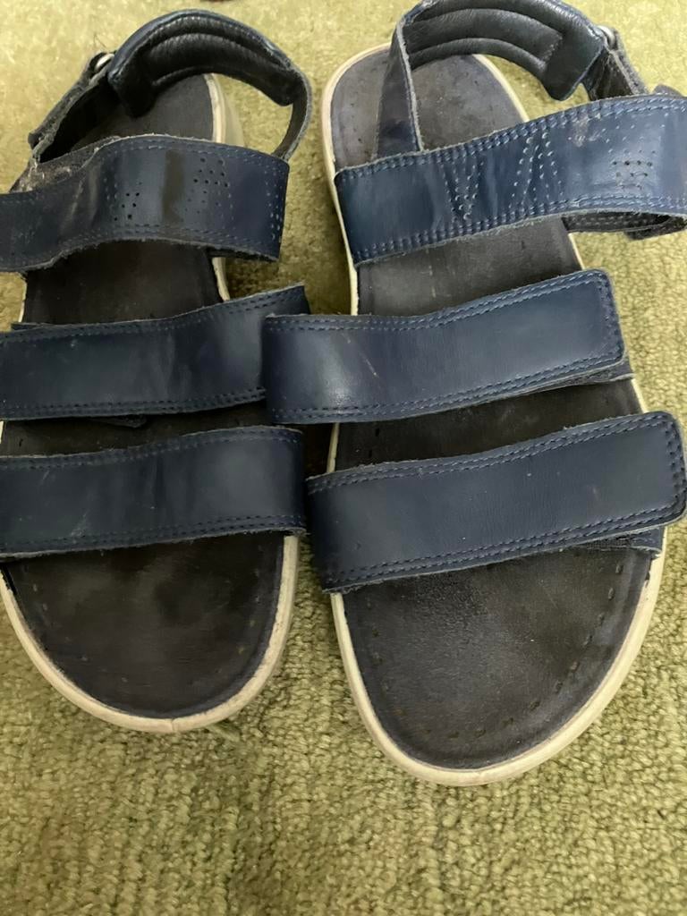 Ecco Donker blauw sandalen 39, Ophalen of Verzenden, Zo goed als nieuw, Blauw, Sandalen of Muiltjes