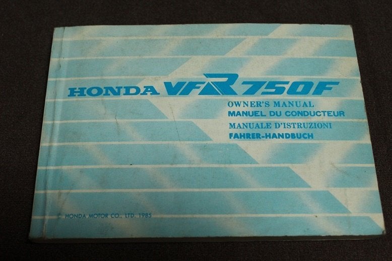 Honda VFR750 F 1985 motorcycle owner's manual VFR 750F, Ophalen of Verzenden, Honda