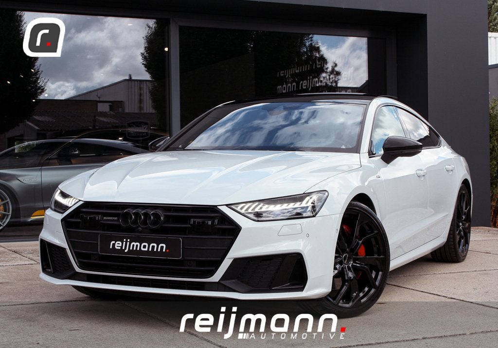 Audi A7 Sportback 55 TFSI e Quattro Competition | 21" RS | S, Auto's, Audi, Gebruikt, 4 cilinders, Adaptive Cruise Control, Leder