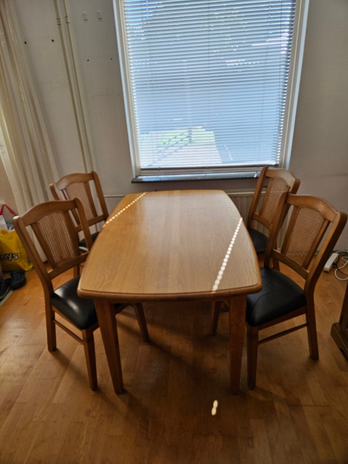 Eikenhouten eettafel zonder stoelen, Huis en Inrichting, Tafels | Eettafels, Ophalen, Gebruikt, 100 tot 150 cm, Klassiek