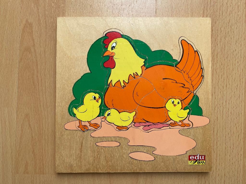 Edu fun houten puzzel, Ophalen of Verzenden, Gebruikt