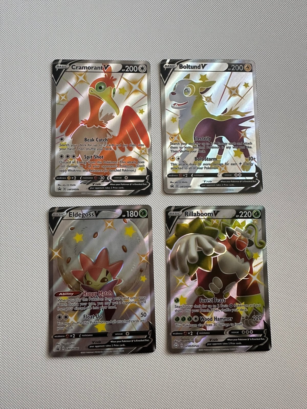 Eldegoss V / Cramorant V / Rillaboom V / Boltund V, Ophalen, Zo goed als nieuw