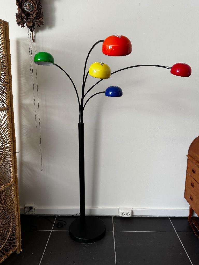 Kare five fingers colore vloerlamp, Huis en Inrichting, Ophalen, Gebruikt, Metaal, 150 tot 200 cm