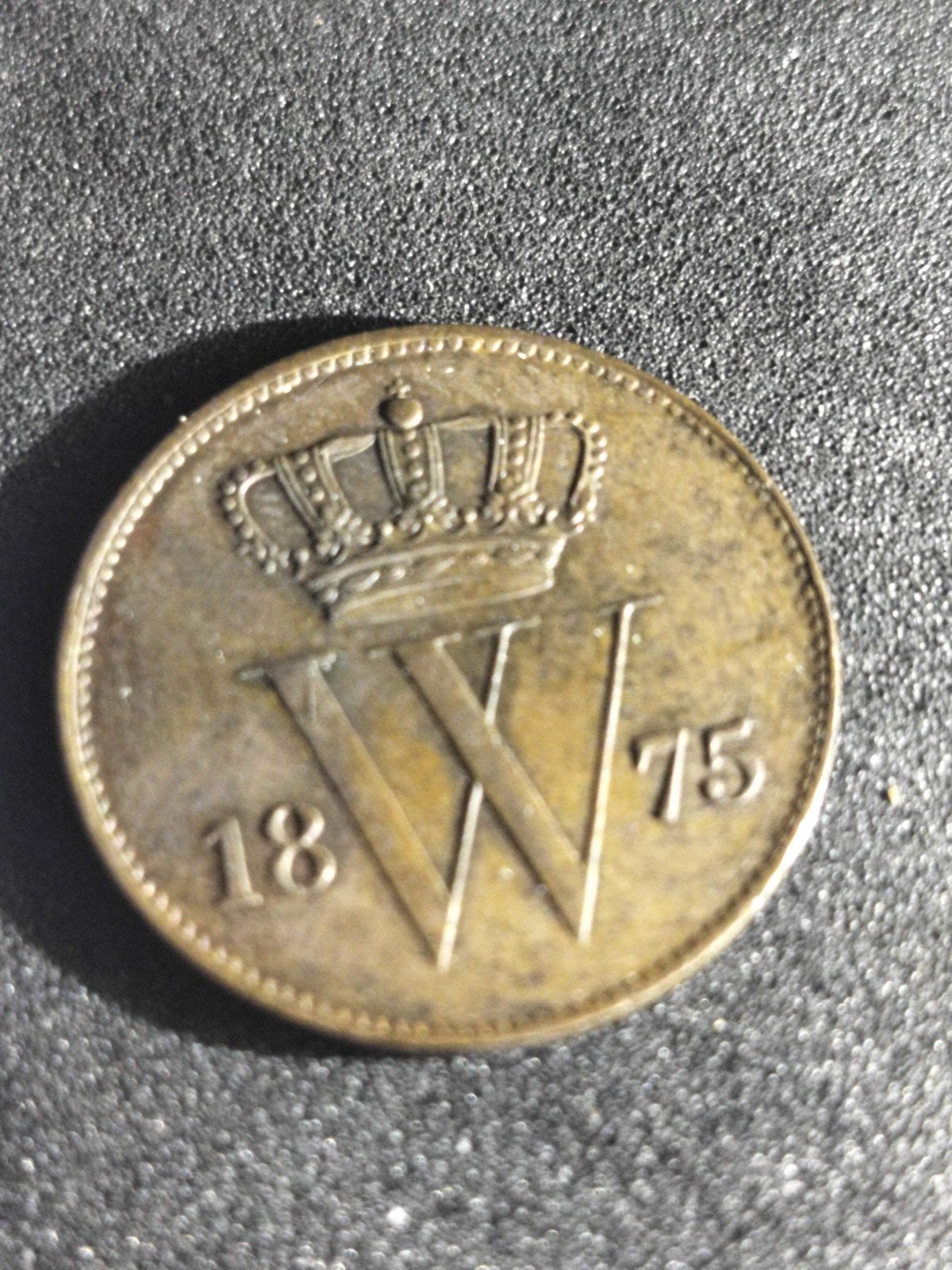 1 cent 1875 Willem 3 prachtig, Ophalen of Verzenden, Koning Willem III, 1 cent