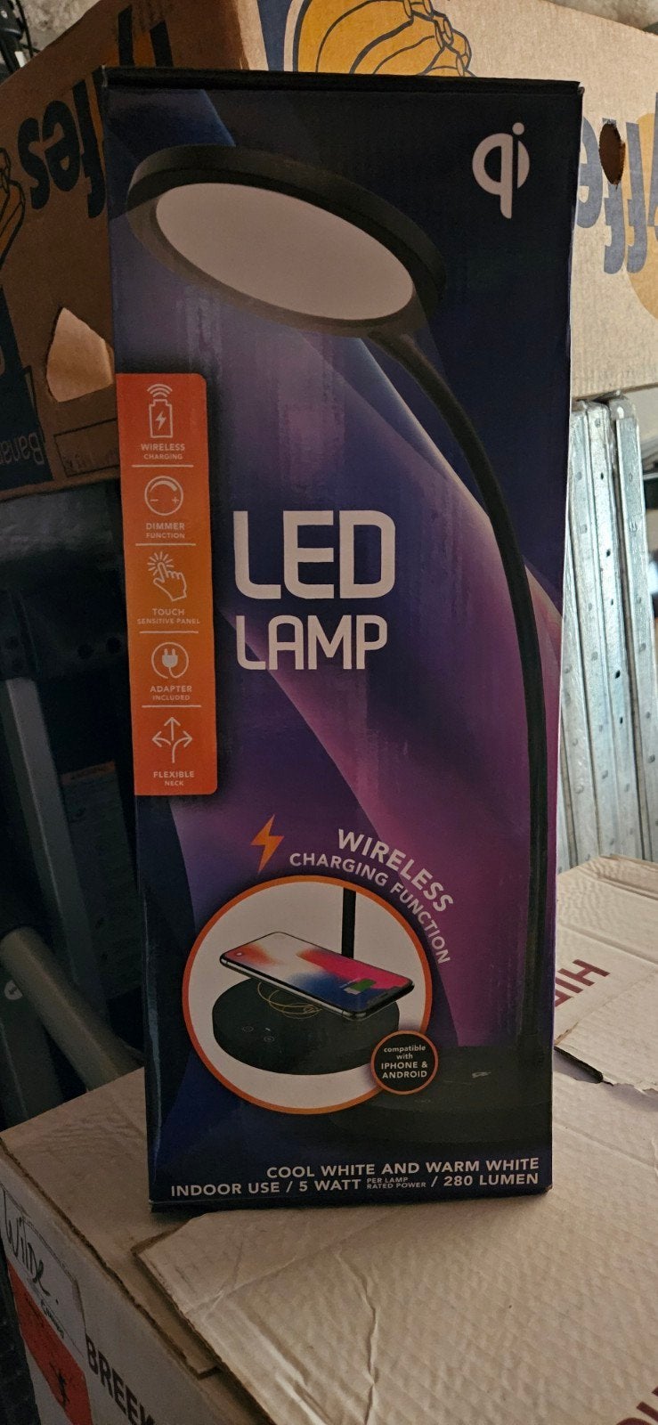 LED Lamp met Draadloze Oplader - Zwart, Flexibel, Dimbaar, Ophalen, Overige merken, Zwart, Nieuw