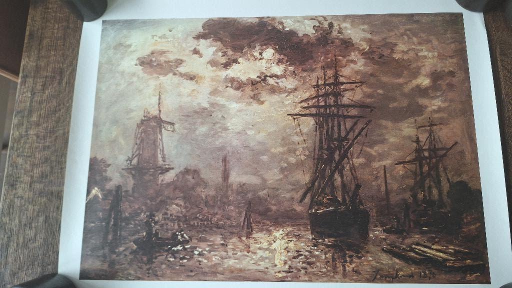Reproductie schilderij Molens in Rotterdam van Jongkind, Ophalen