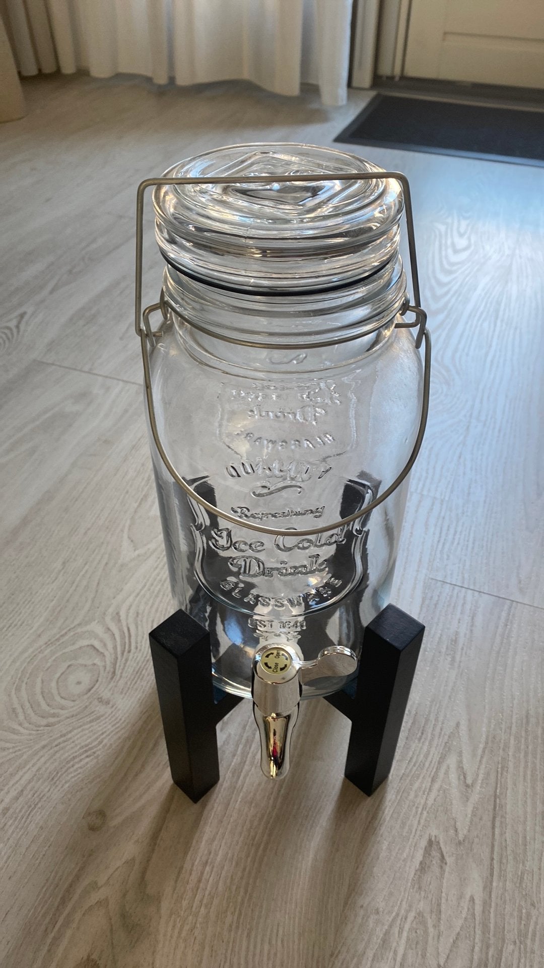 Limonade kan met tap kraan op standaard, Overige typen, Ophalen of Verzenden, Overige stijlen, Glas