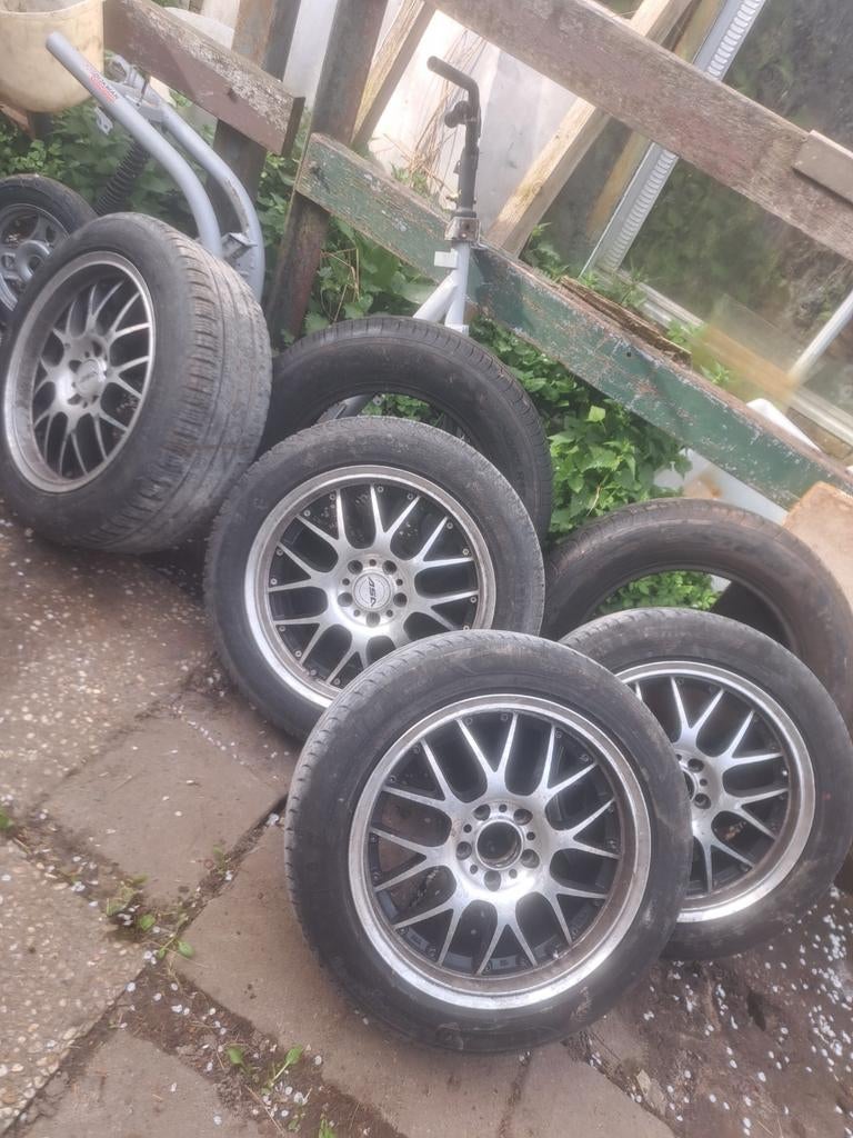 ASA velgen 5x112 met banden (2x goed, 2x glad), Ophalen of Verzenden, Gebruikt