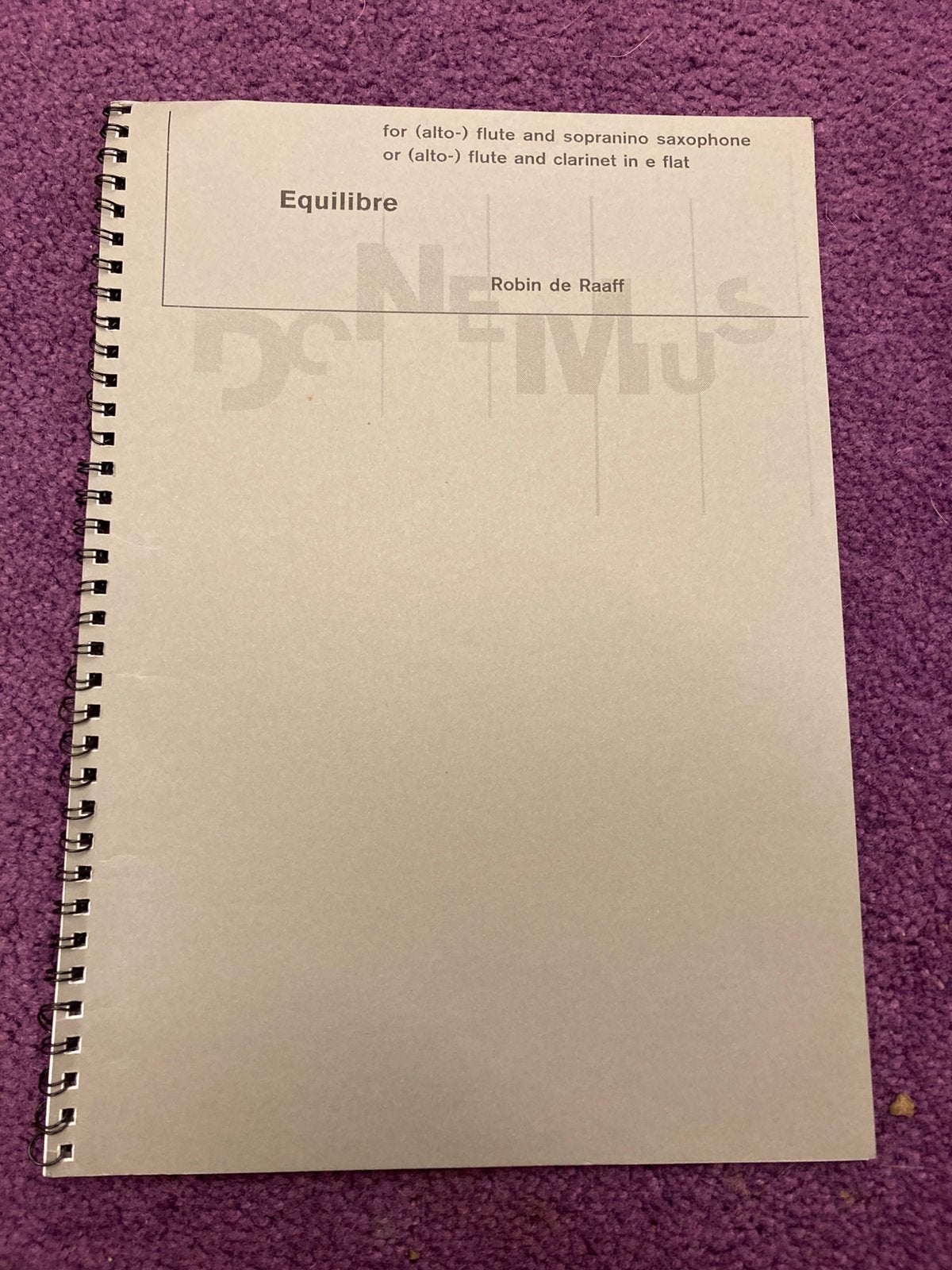 Equilibre, Robin de Raaf. Voor (alt)fluit en sopraninosax, Muziek en Instrumenten, Bladmuziek, Gebruikt, Klassiek, Overige soorten