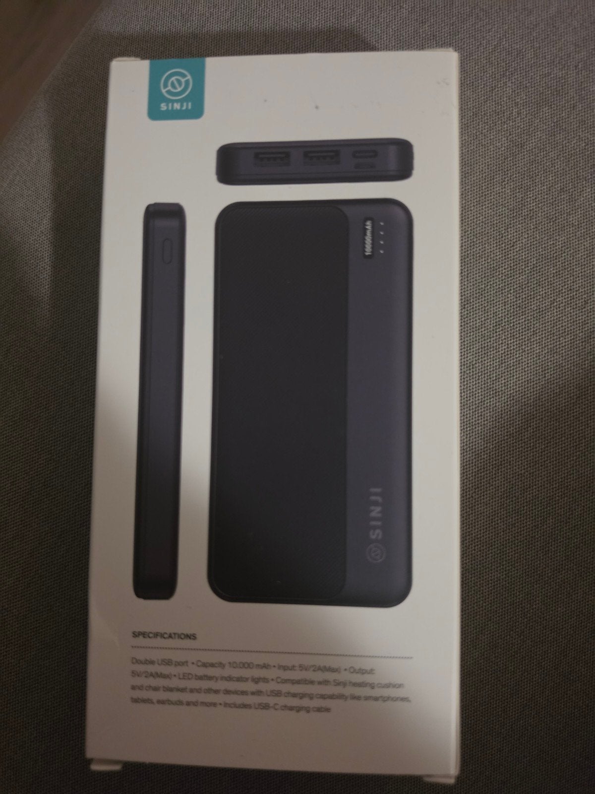 Nieuw: Sinji Powerbank 10.000 mAh - Snelle Mobiele Oplader, Ophalen of Verzenden