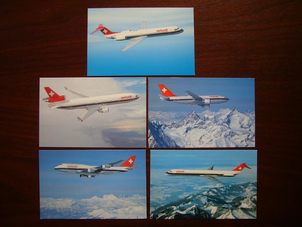 Kaarten o.a. van Austrian Airlines, Swissair, Martinair, Verzamelen, Luchtvaart en Vliegtuigspotten, Ophalen of Verzenden, Zo goed als nieuw