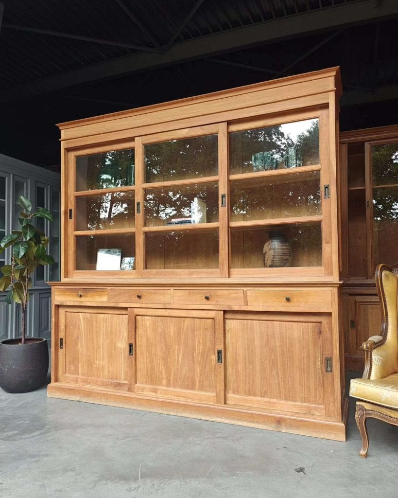 Prachtige servieskast | Buffetkast teakhout #0308, Huis en Inrichting, Kasten | Buffetkasten, Gebruikt, Met deur(en), -, 200 cm of meer