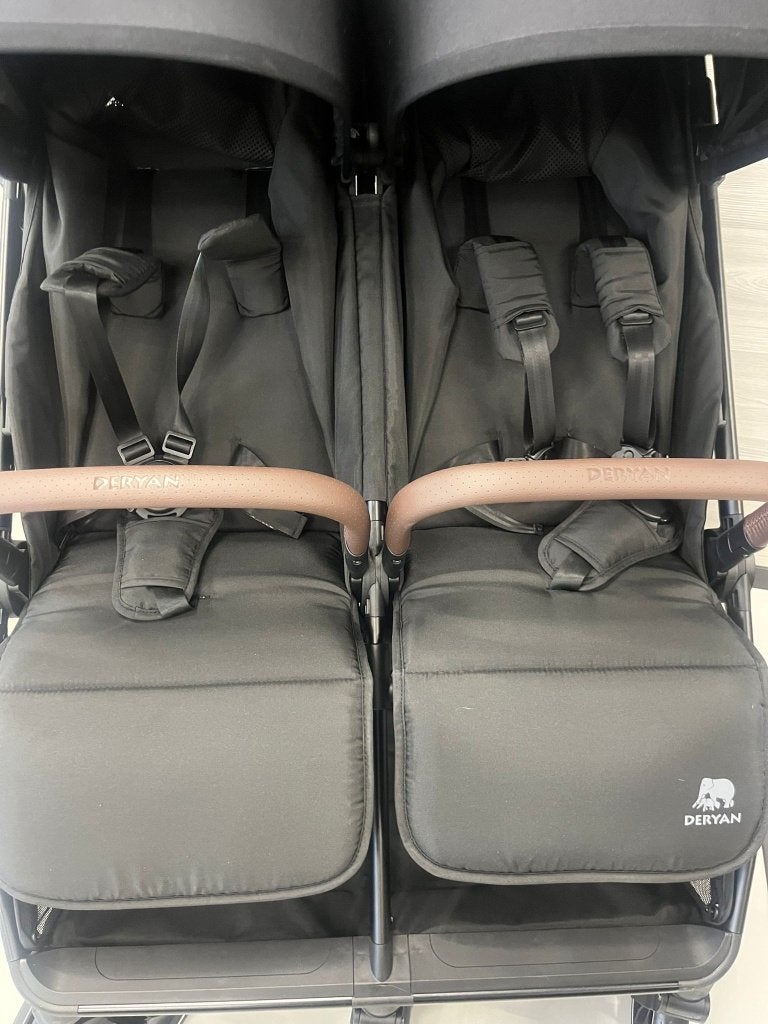 Deryan Rolo DuoBuggy X2 XL Zwart V2, Ophalen of Verzenden, Zo goed als nieuw, Verstelbare rugleuning