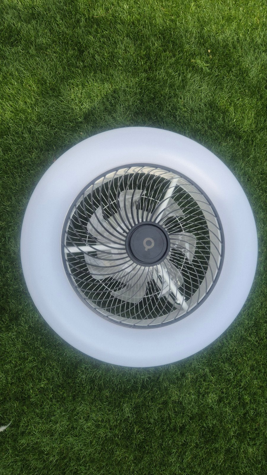 Qazqa Plafondventilator met led verlichting, Ophalen of Verzenden, Zo goed als nieuw, Plafondventilator