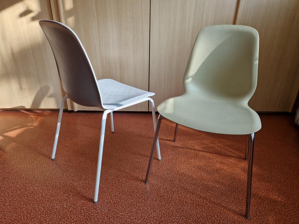 Set van 2 IKEA TEODORES stoelen, Ophalen of Verzenden, Kunststof, Twee
