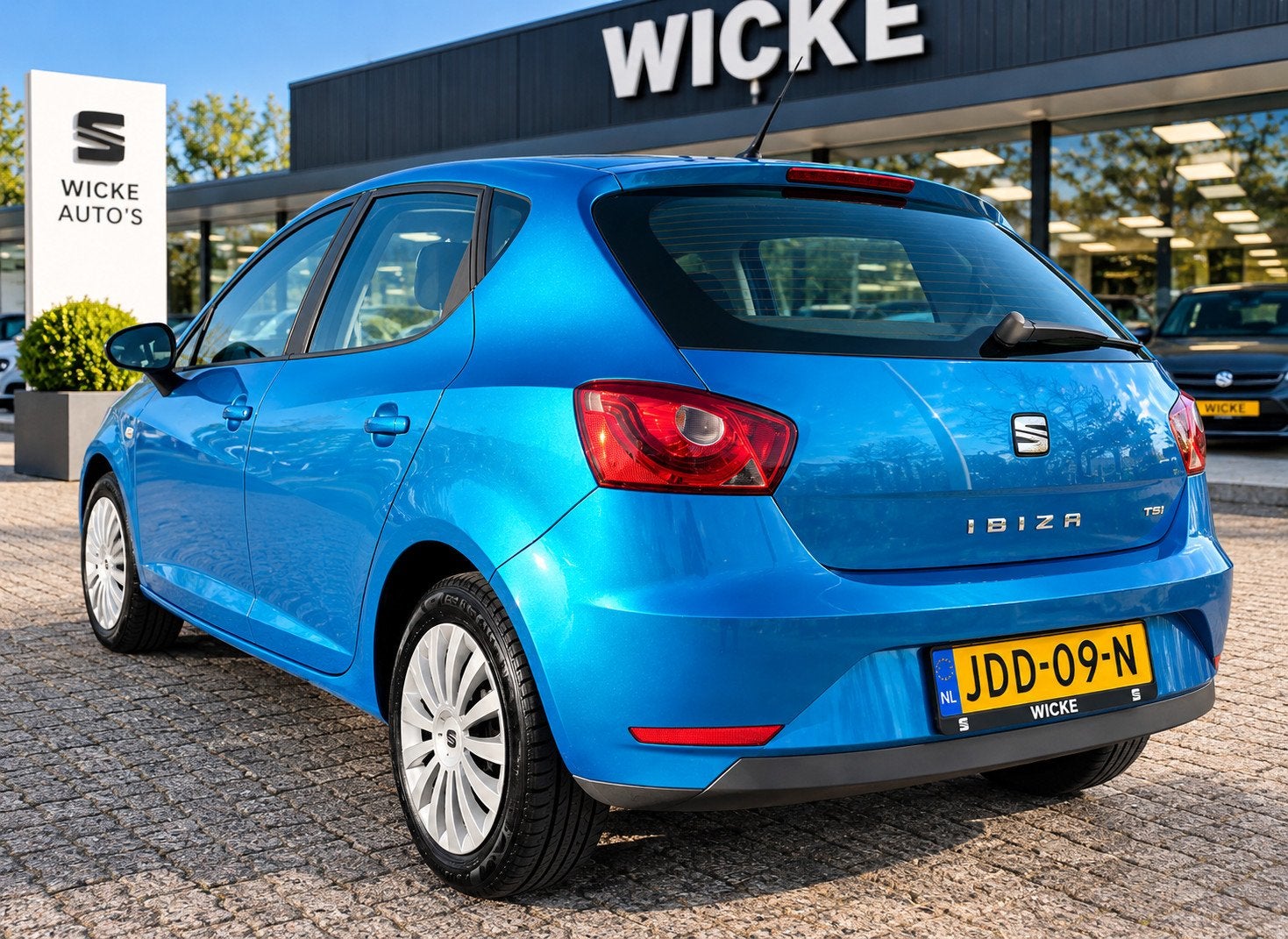 Seat IBIZA 1.2 TSI 5 deurs Airco APK Cruise control 2016 Car, Auto's, Voorwielaandrijving, Stof, Gebruikt, Blauw