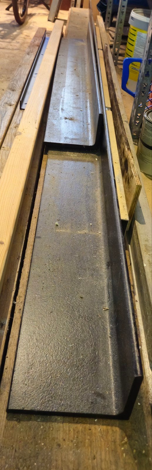 2 stalen lateien 10mm dik - diverse lengtes, Doe-het-zelf en Verbouw, Metalen, Ophalen, Nieuw, IJzer