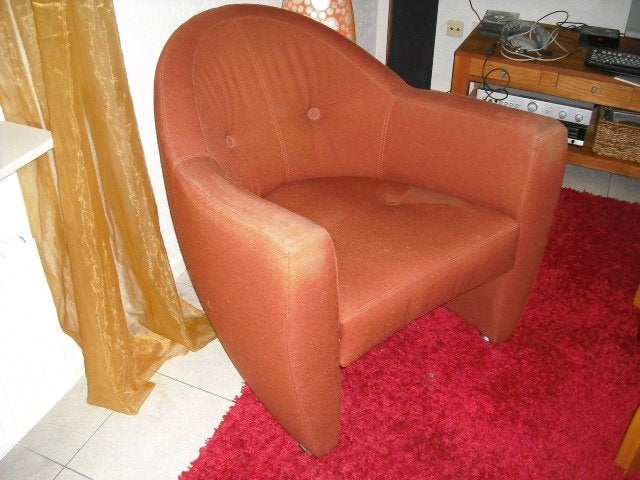 Vintage Lelolux Fauteuil, Ophalen, Gebruikt, Minder dan 75 cm, Stof