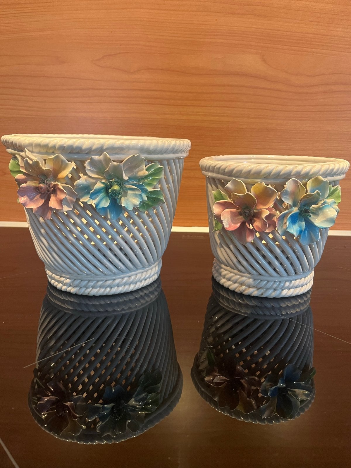 CAPODIMONTE OVERPOTTEN SET VAN 2 STUKS, Ophalen