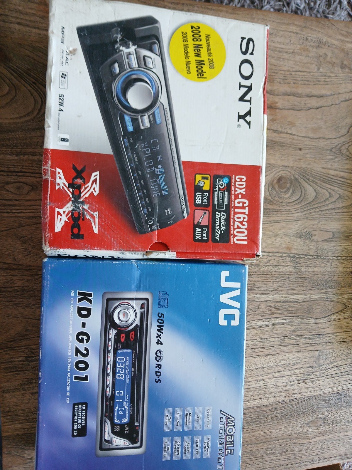 Sony CDX-GT620U en JVC KD-G201 autoradio's, Auto diversen, Ophalen, Gebruikt