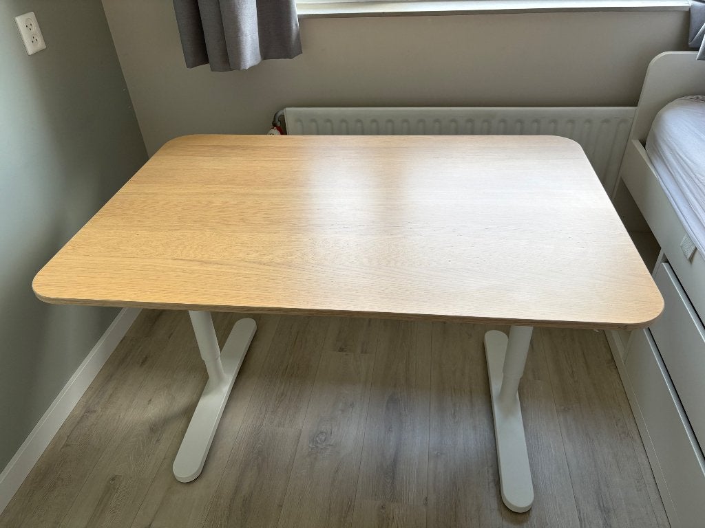 Bureau, Ophalen, 160 cm, Schoolbureau, Bruin