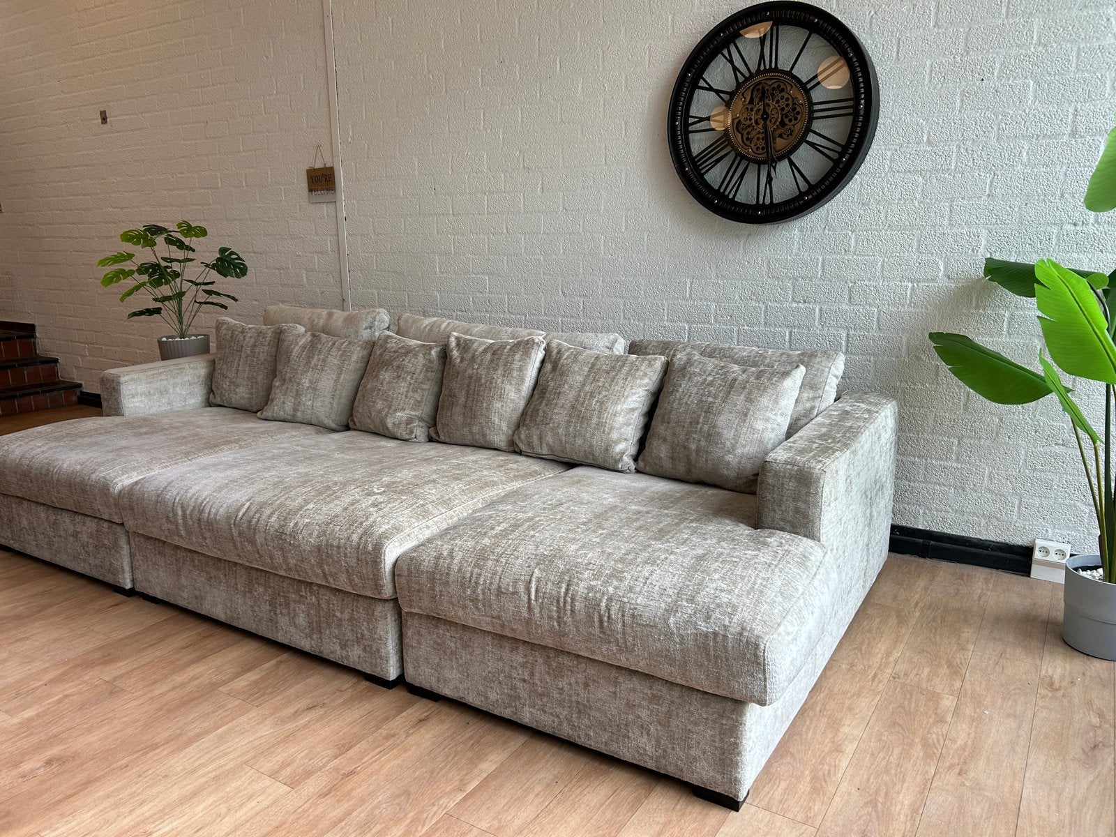 PRACHTIGE Zitbank Florence lounge XL - Showroomstaat, 100 tot 125 cm, 300 cm of meer, Ophalen of Verzenden, Zo goed als nieuw