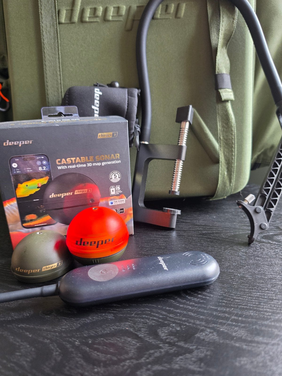 Deeper Chirp+ 3 met Range Extender Kit en Boatmount, Ophalen of Verzenden, Zo goed als nieuw, Overige typen