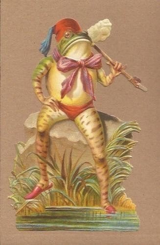 Kikker rookt pijp poezieplaatjes 5131, Verzamelen, Ophalen of Verzenden