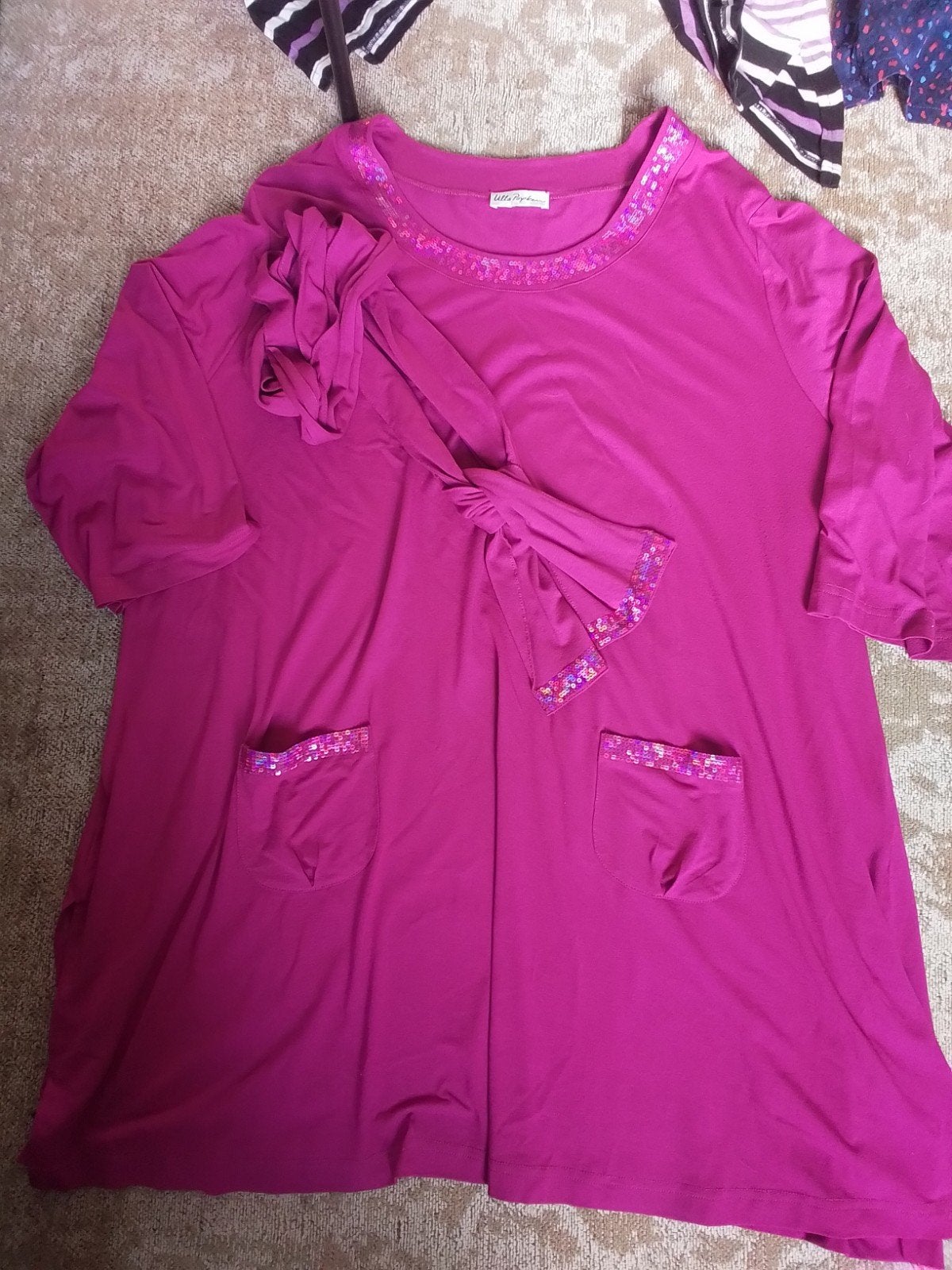 Shirt van ulla popken mt 54/56, Ophalen of Verzenden, Zo goed als nieuw, Roze, Shirt of Top