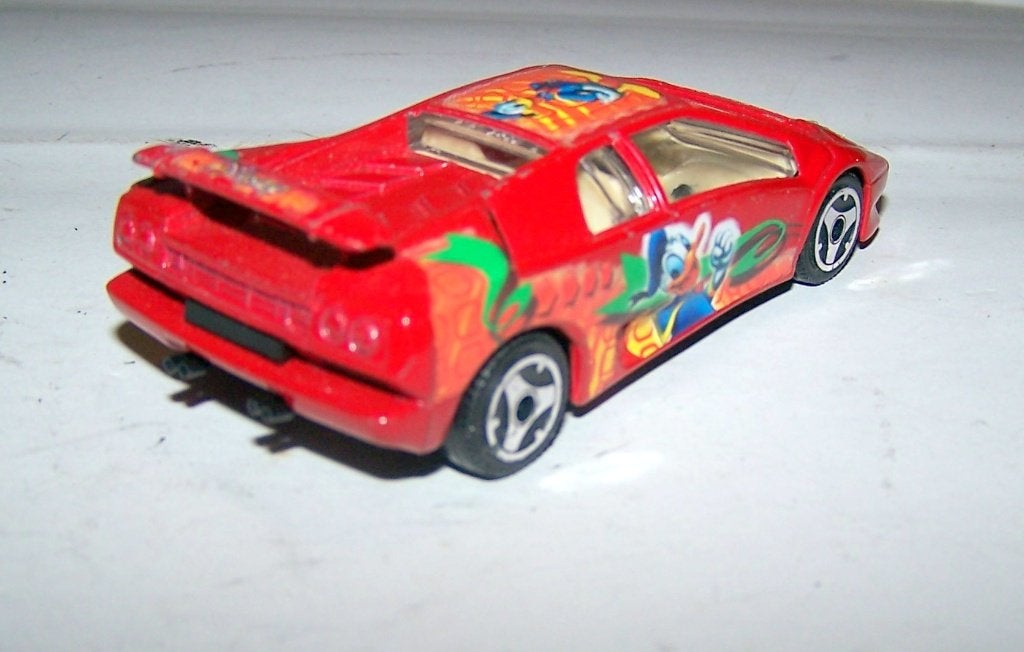 Lamborghini Diablo Donald Duck. Bburago 1/43. Izgs., Ophalen of Verzenden, Zo goed als nieuw, Auto, Overige merken