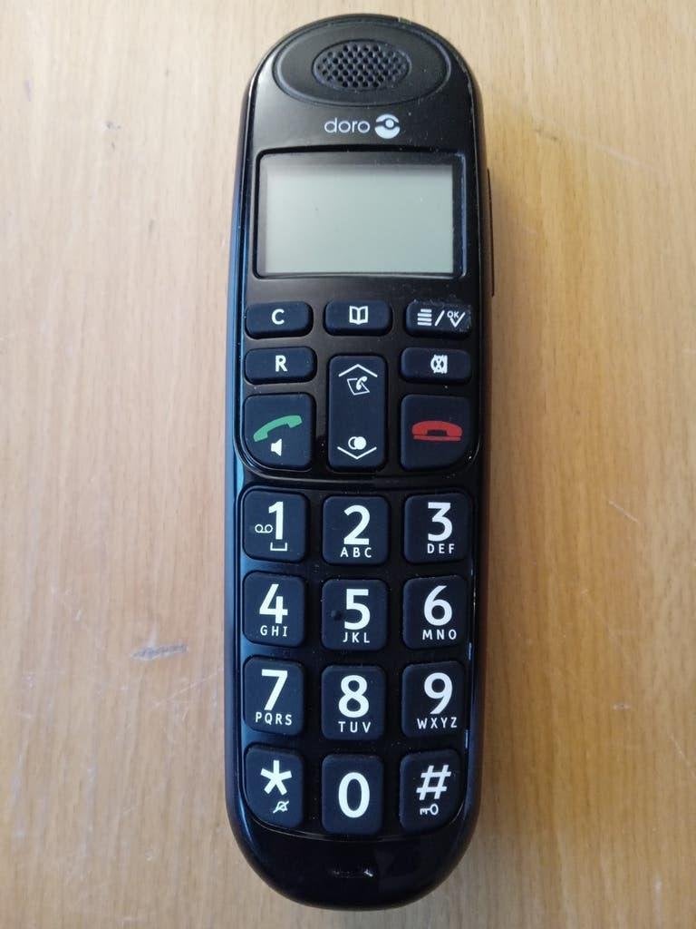 DORO PhoneEasy 110 zwart draadloze seniorentelefoon, Ophalen of Verzenden, Gebruikt, 1 handset