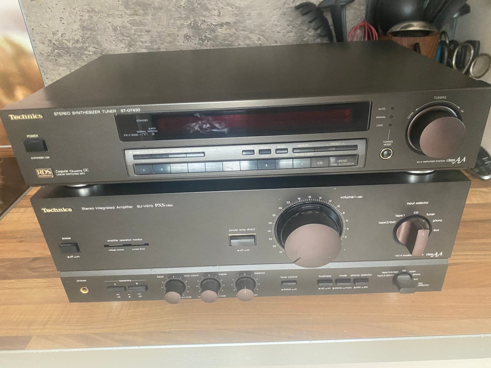 Technics SU-V670 versterker & ST-GT630 tuner, Overige merken, Tuner of Radio, Zo goed als nieuw, Losse componenten