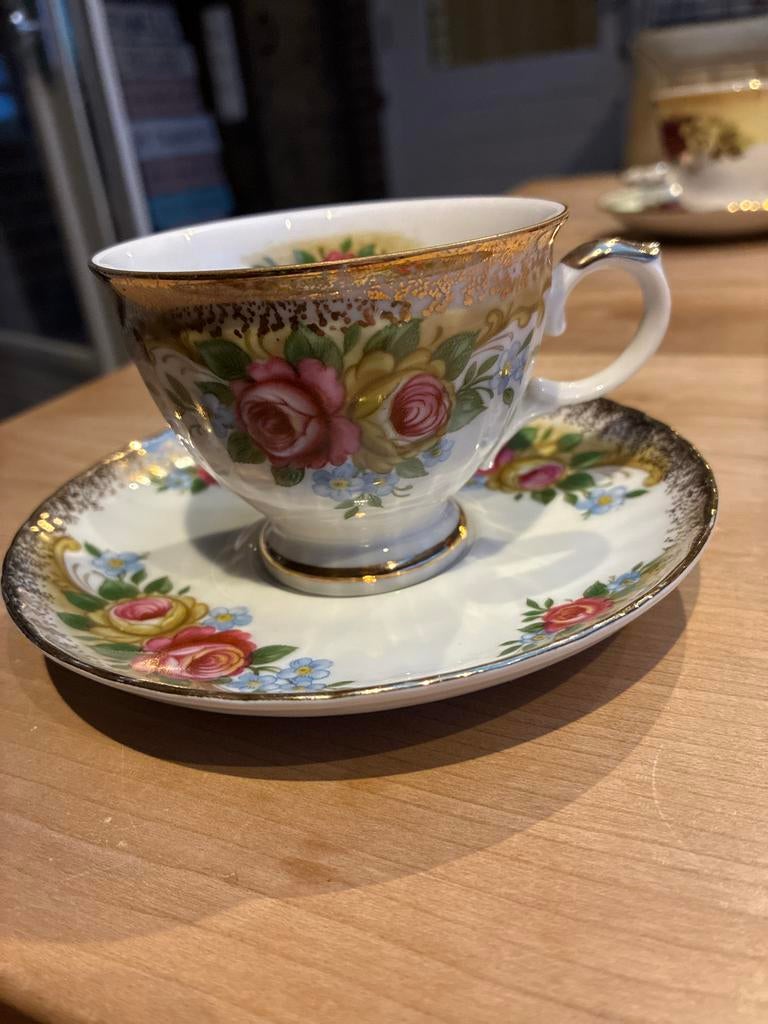 Kop en schotel winterling, Ophalen of Verzenden, Zo goed als nieuw, Porselein, Kop en/of schotel