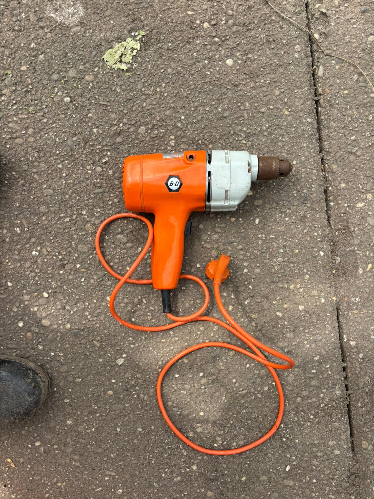 Vintage boormachine black Decker, Ophalen of Verzenden, Zo goed als nieuw, Boormachine