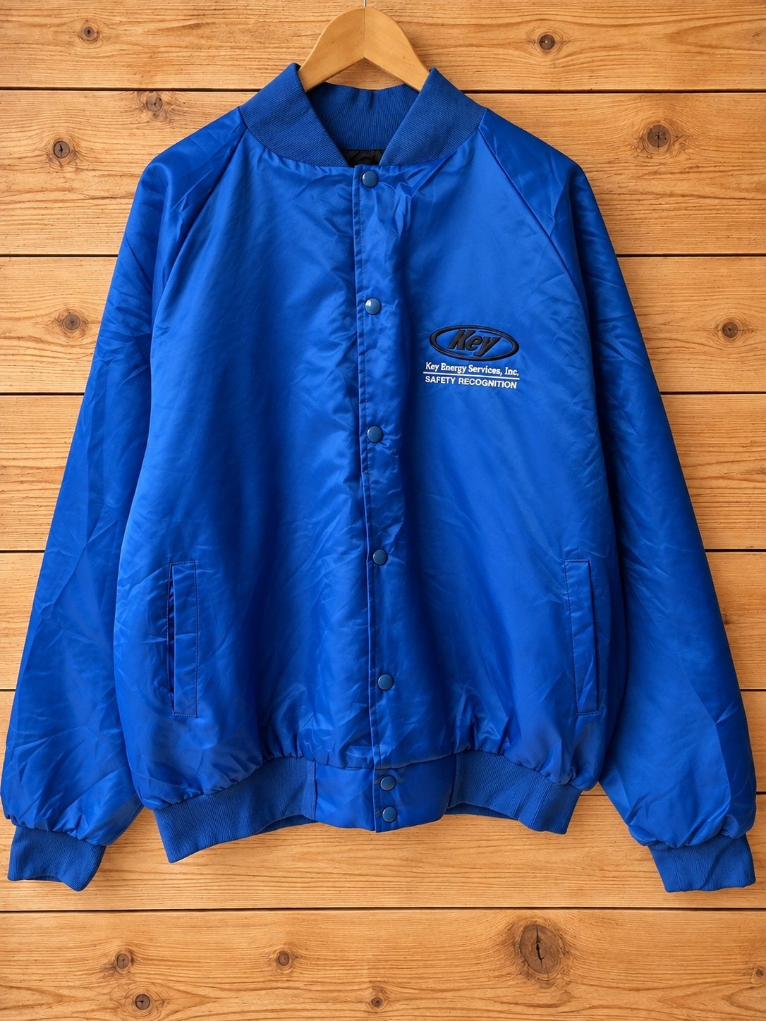 Vintage 90s Auburn Sportswear Bomber Jack Blauw USA - XL/XXL, Ophalen of Verzenden, Zo goed als nieuw, Blauw