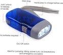 Knijpkat Zaklamp Dynamo - Blauw - 25 Lumen - GRATIS BEZORGD, Verzenden, Nieuw, Batterij