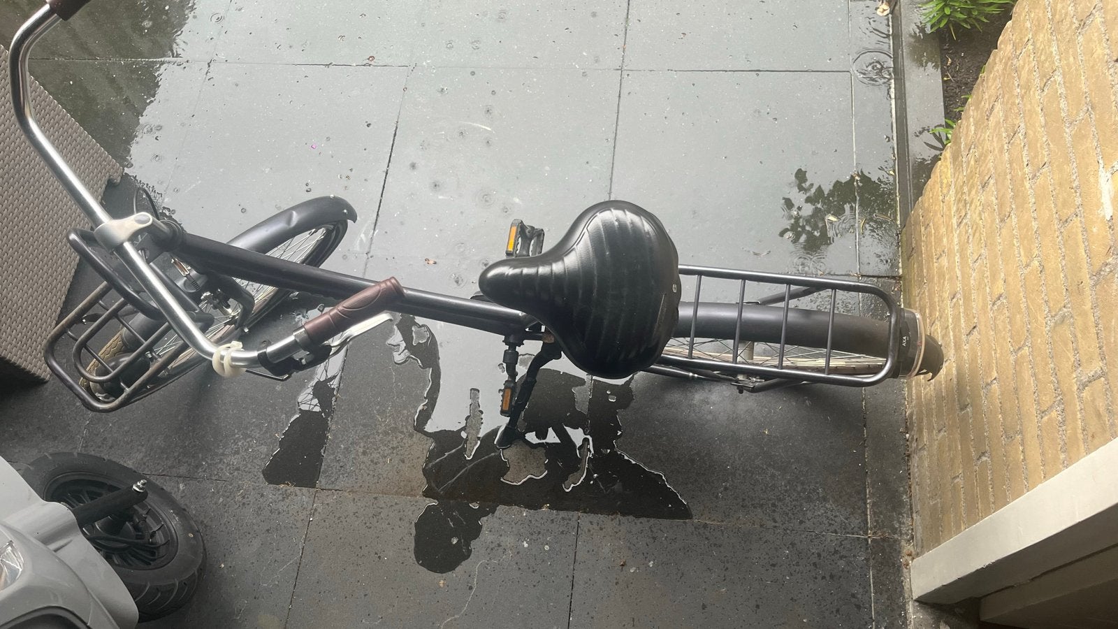 Zwarte meisjes fiets met voordrager en terugtraprem, Terugtraprem, Ophalen of Verzenden, Zo goed als nieuw, 53 tot 56 cm