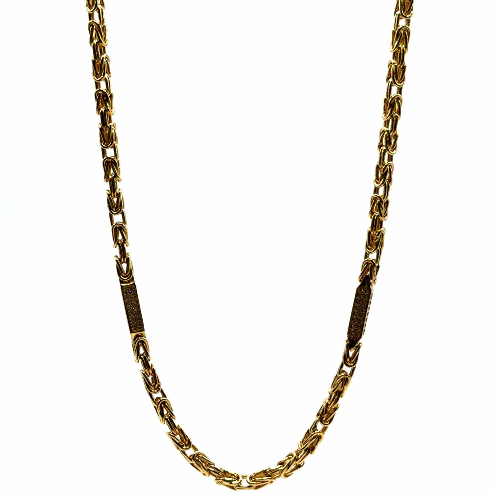 Gouden Koningsketting met Zirkonia - 14karaat